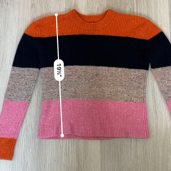 A.L.C. Multicolor Striped Sweater - Orange, Black, Pink, Gray - Picture 8 of 9